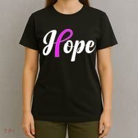 Breast Cancer Hope Ribbon Tribute Logo T-Shirt thumb 4