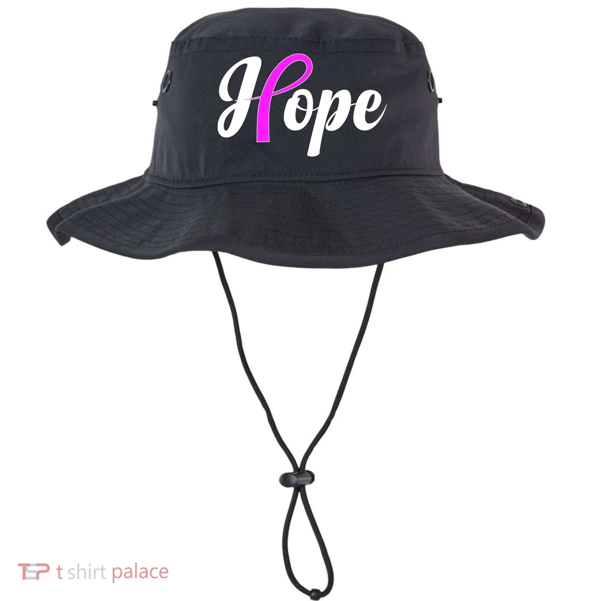 Breast Cancer Hope Ribbon Tribute Logo Bucket Hat