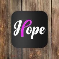 Breast Cancer Hope Ribbon Tribute Logo Coaster thumb 0