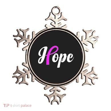 Breast Cancer Hope Ribbon Tribute Logo Ornament
