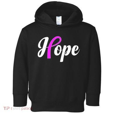 Breast Cancer Hope Ribbon Tribute Logo Toddler Hoodie