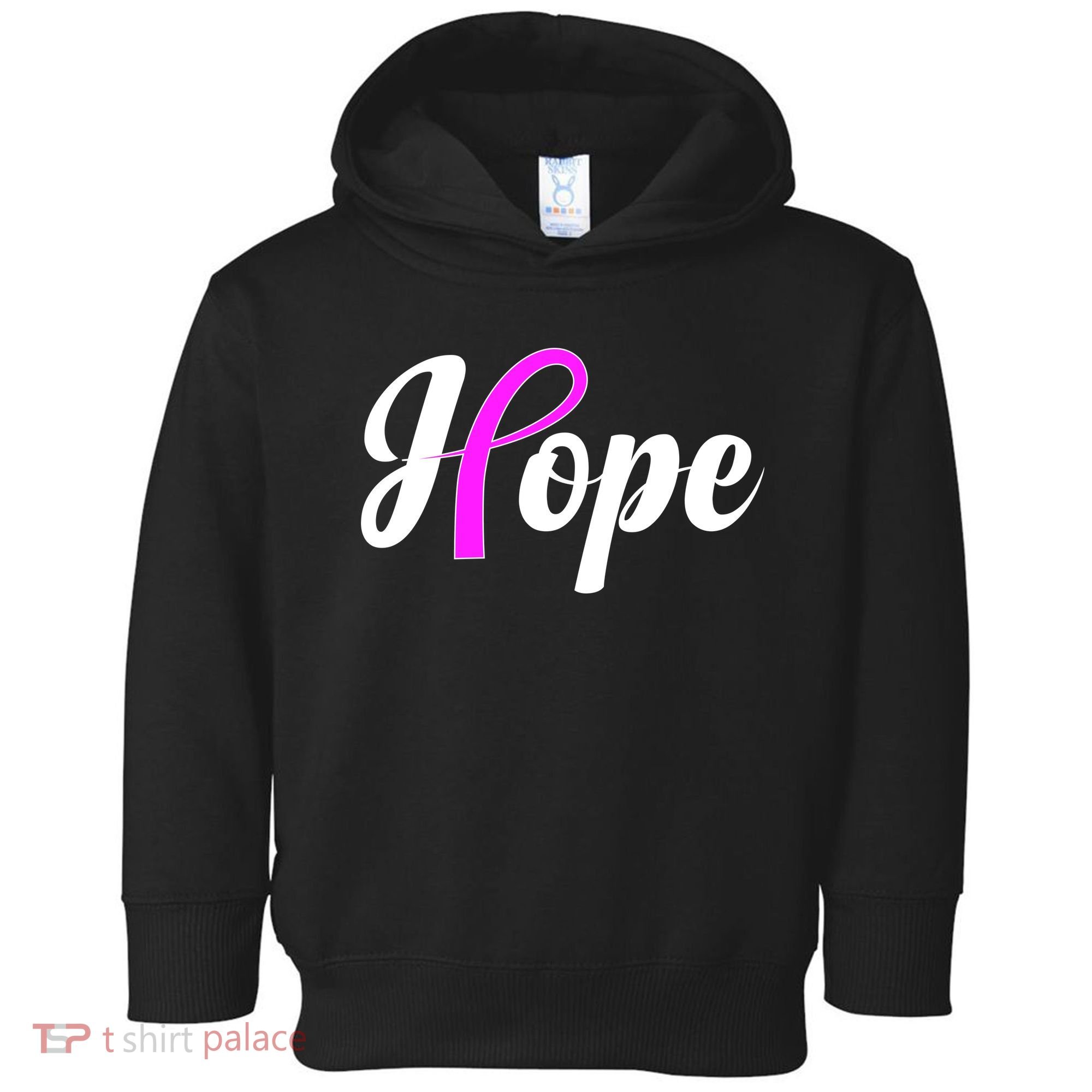 Breast Cancer Hope Ribbon Tribute Logo Toddler Hoodie