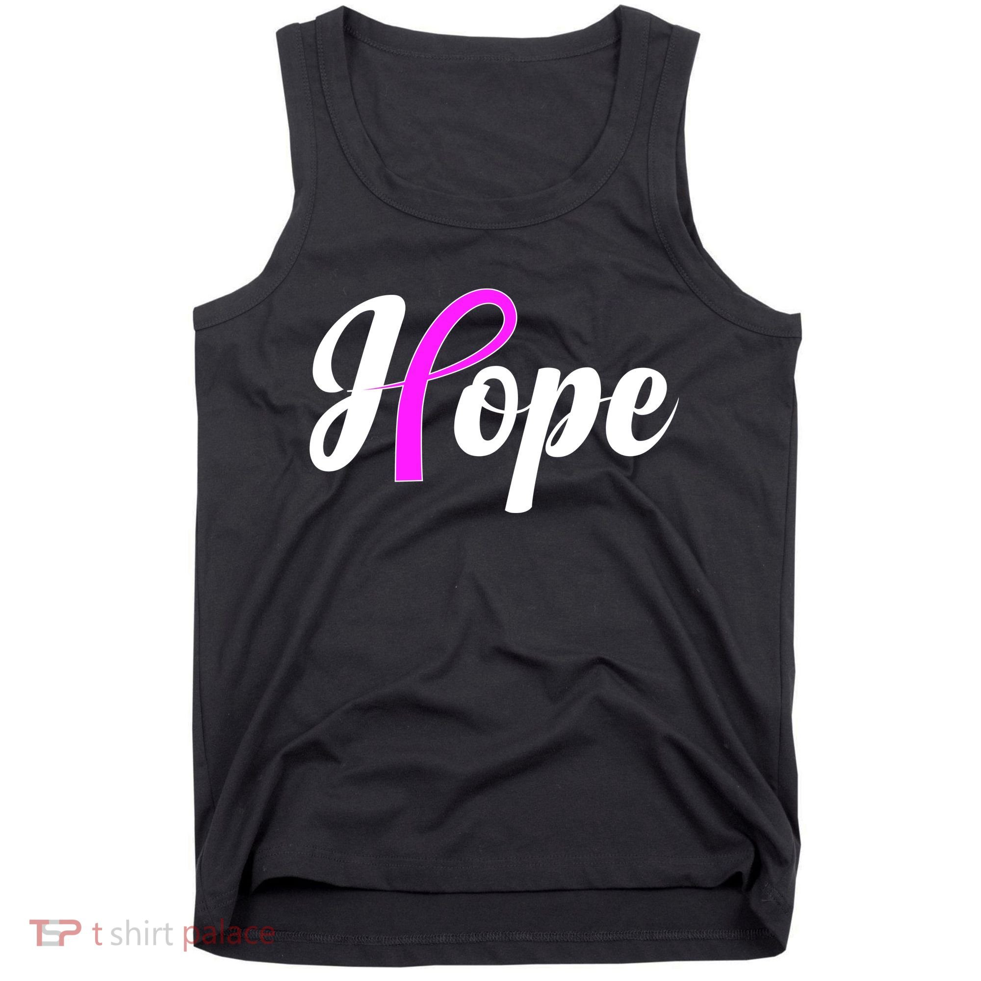 Breast Cancer Hope Ribbon Tribute Logo Tank Top