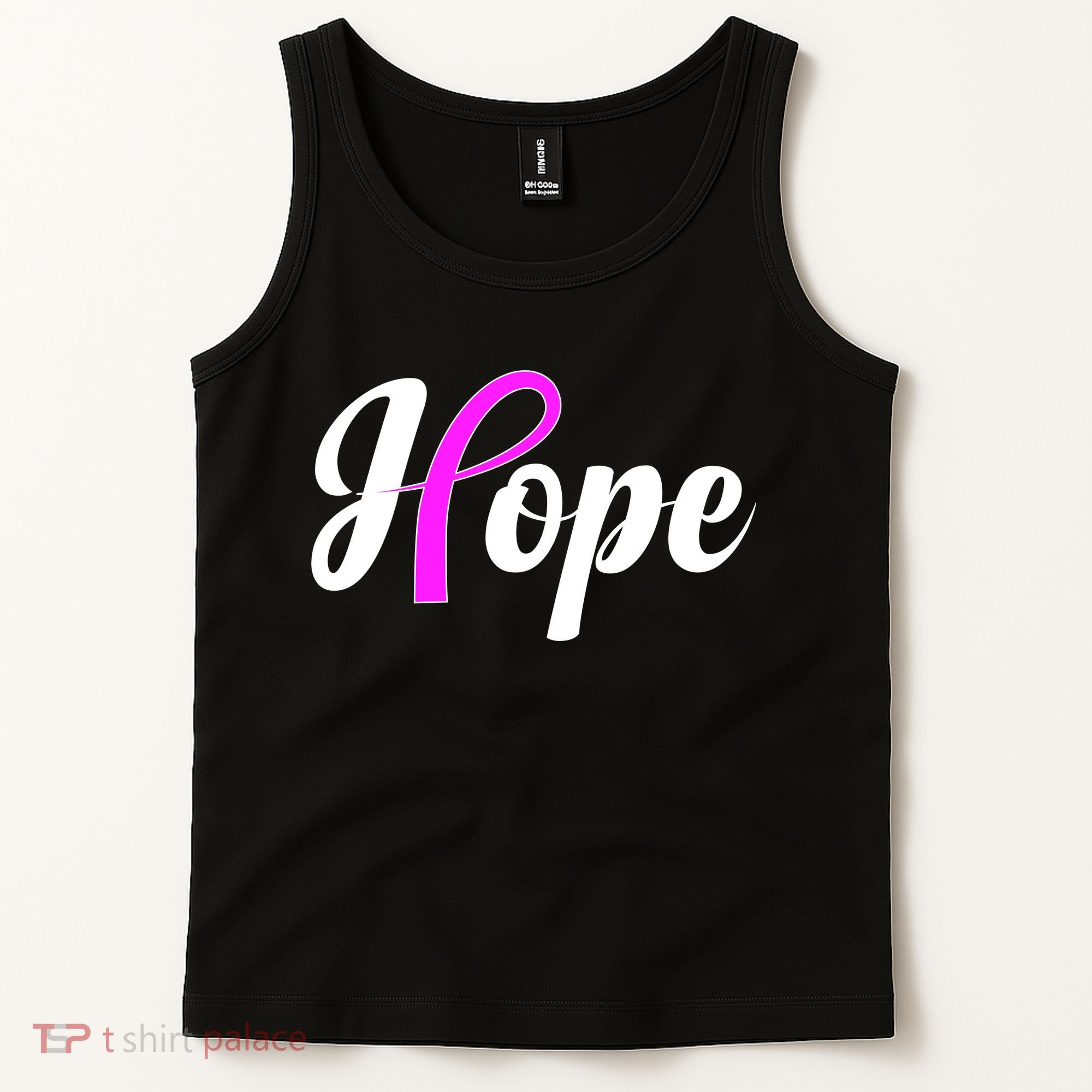 Breast Cancer Hope Ribbon Tribute Logo Tank Top