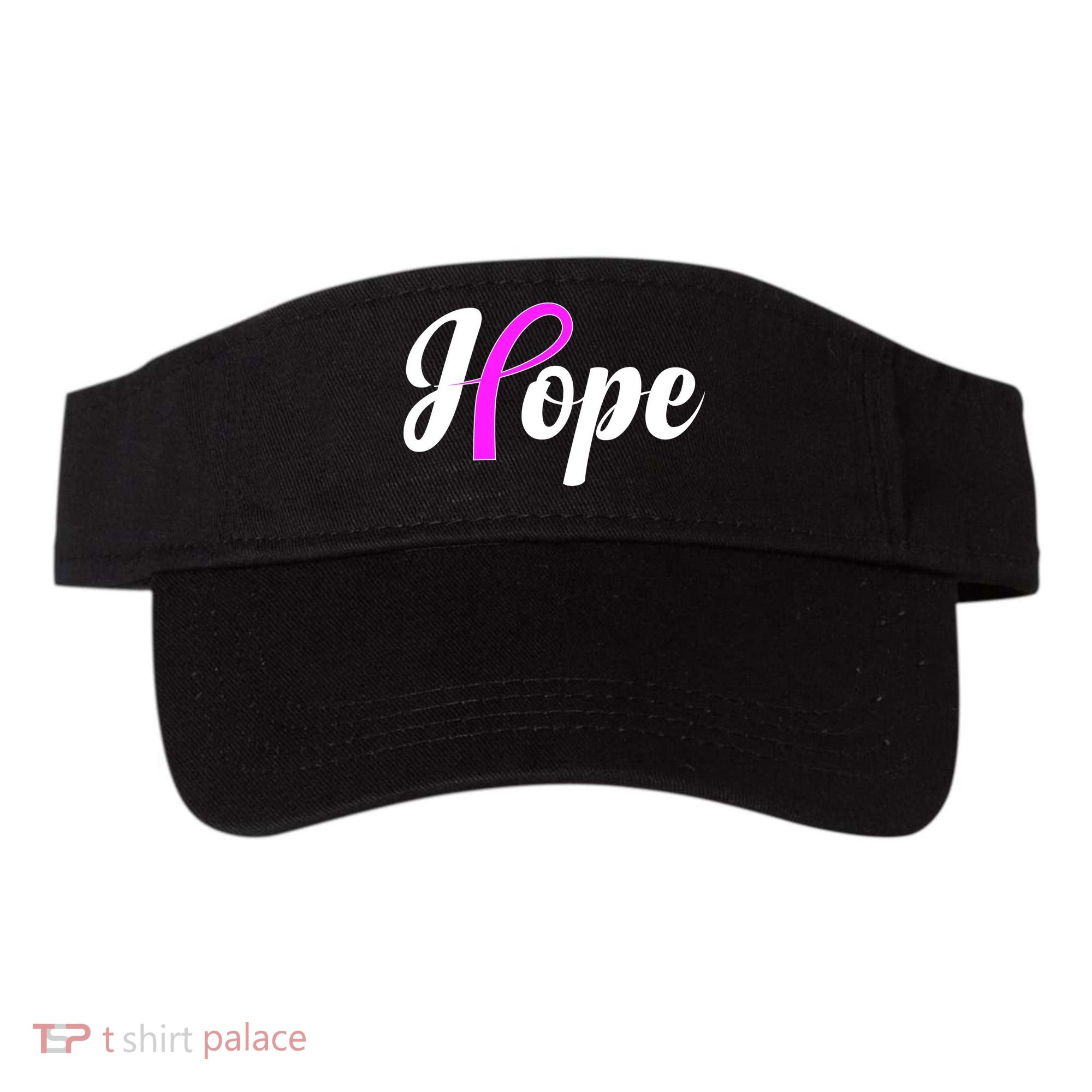 Breast Cancer Hope Ribbon Tribute Logo Visor