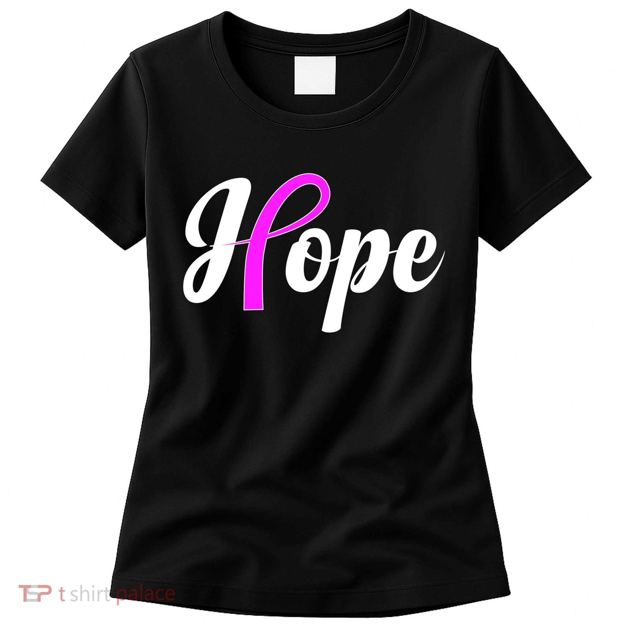 Breast Cancer Hope Ribbon Tribute Logo Women's T-Shirt