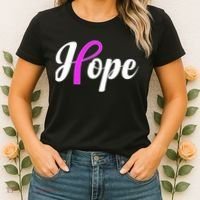 Breast Cancer Hope Ribbon Tribute Logo Women's T-Shirt thumb 2