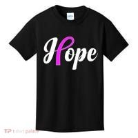 Breast Cancer Hope Ribbon Tribute Logo Kids T-Shirt thumb 0