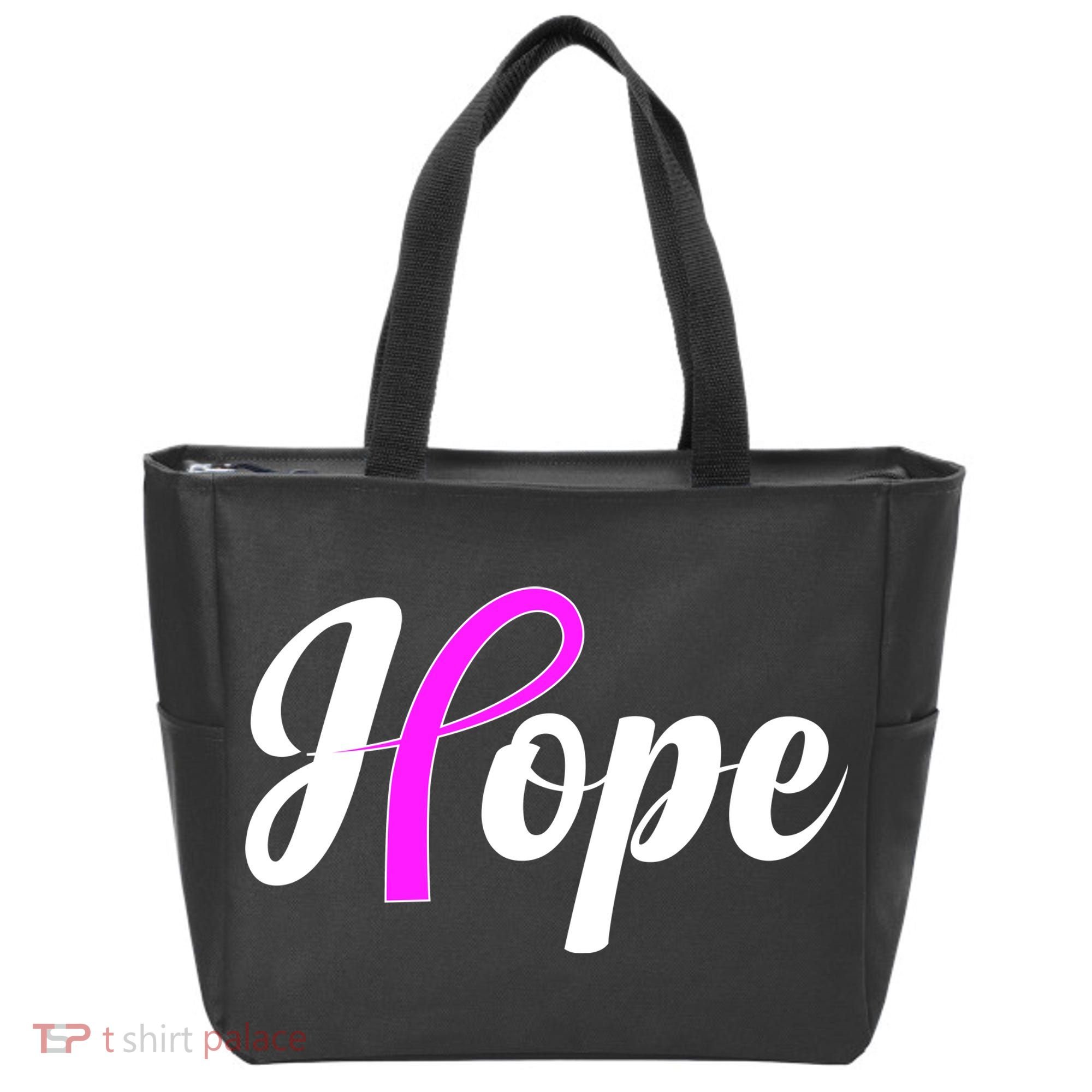 Breast Cancer Hope Ribbon Tribute Logo Tote Bag