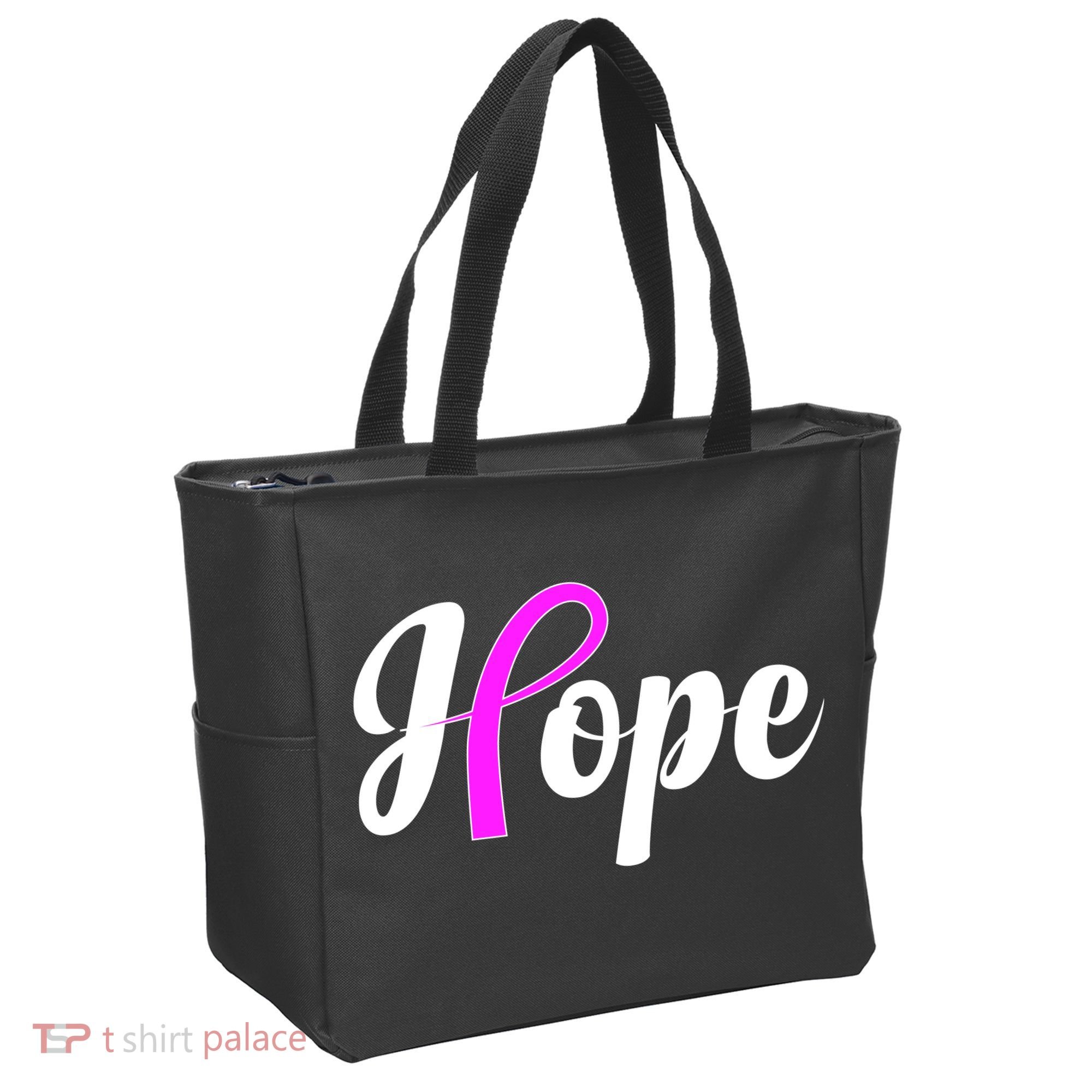 Breast Cancer Hope Ribbon Tribute Logo Tote Bag