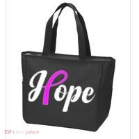 Breast Cancer Hope Ribbon Tribute Logo Tote Bag thumb 3