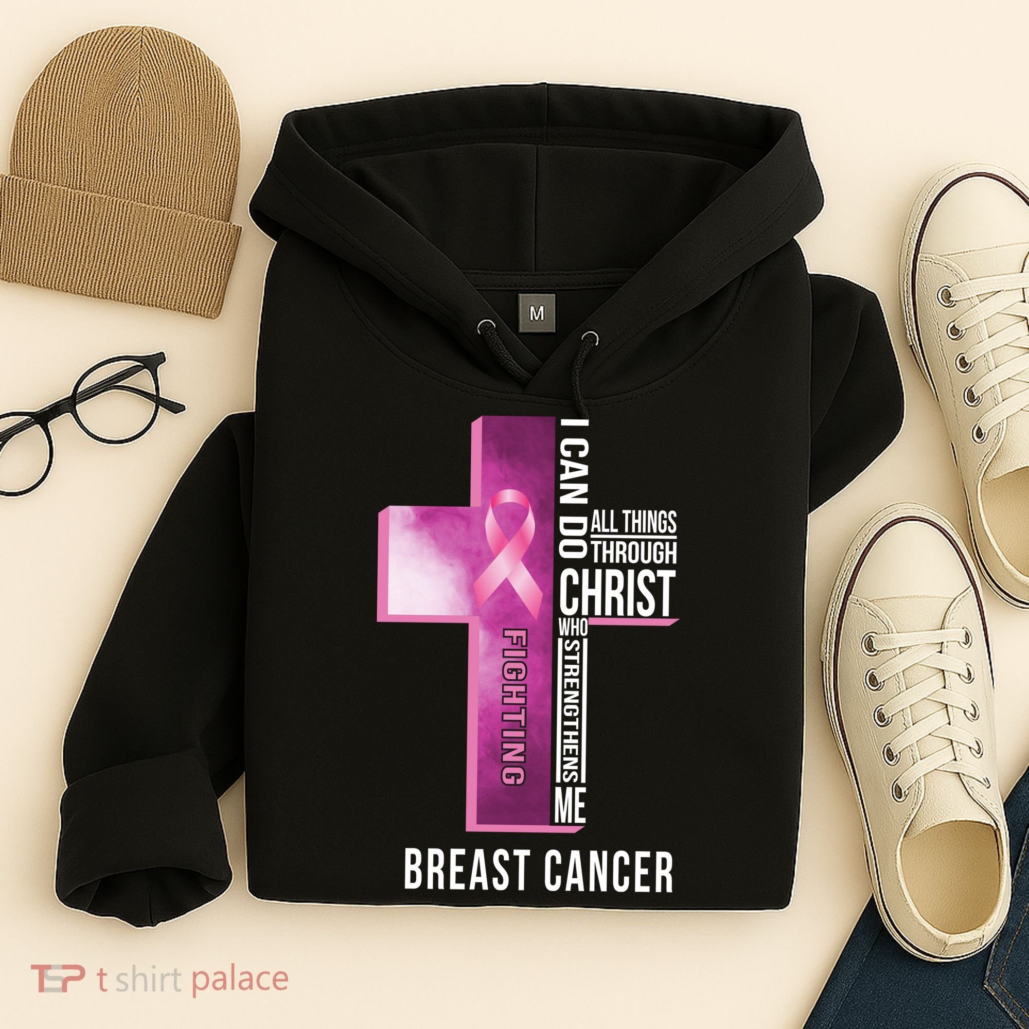 Breast Cancer I Can Do All Thing Through Christ Hoodie