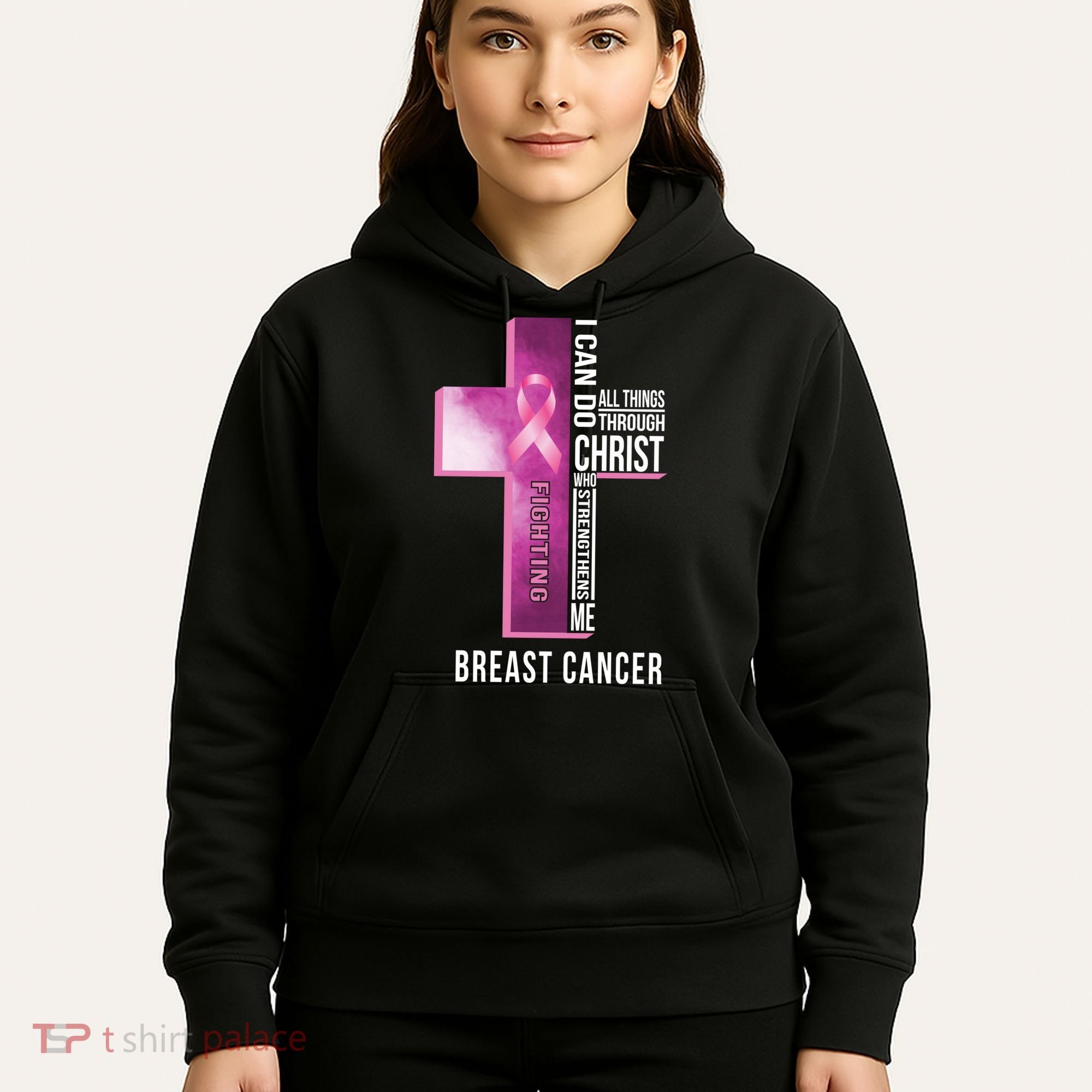 Breast Cancer I Can Do All Thing Through Christ Hoodie
