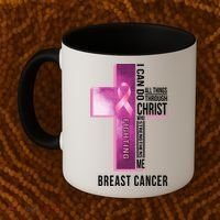 Breast Cancer I Can Do All Thing Through Christ Coffee Mug thumb 2