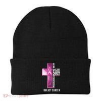 Breast Cancer I Can Do All Thing Through Christ Beanie thumb 0