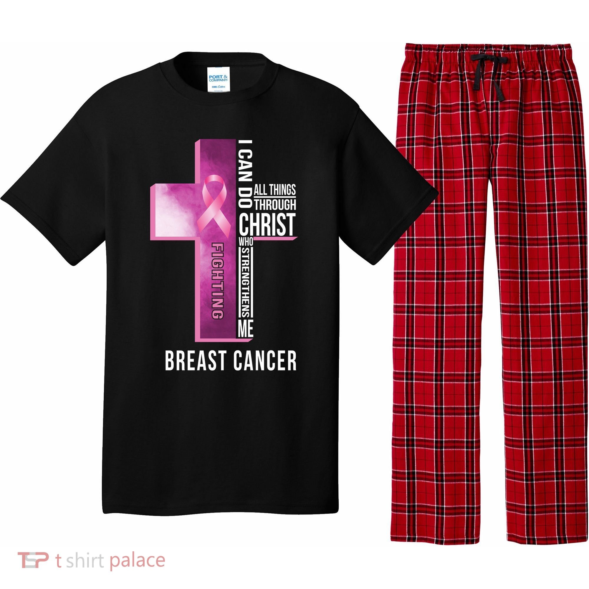 Breast Cancer I Can Do All Thing Through Christ Pajama Set