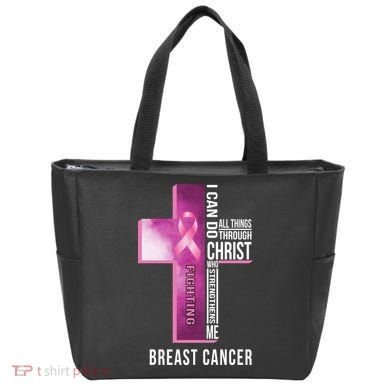 Breast Cancer I Can Do All Thing Through Christ Tote Bag