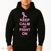 Breast Cancer Keep Calm And Fight On Hoodie thumb 2
