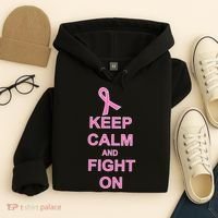 Breast Cancer Keep Calm And Fight On Hoodie thumb 4