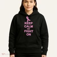 Breast Cancer Keep Calm And Fight On Hoodie thumb 5