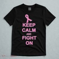 Breast Cancer Keep Calm And Fight On T-Shirt thumb 5