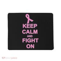 Breast Cancer Keep Calm And Fight On Mousepad thumb 0