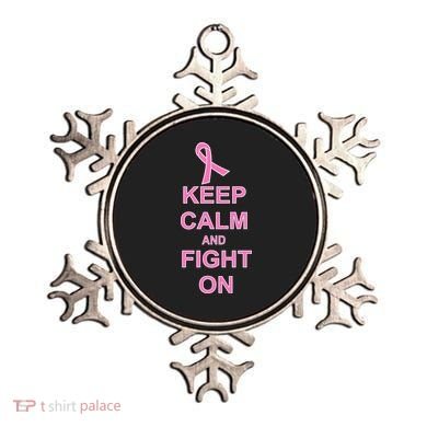 Breast Cancer Keep Calm And Fight On Ornament