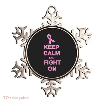 Breast Cancer Keep Calm And Fight On Ornament