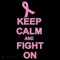 Breast Cancer Keep Calm And Fight On Ornament thumb 1