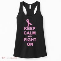 Breast Cancer Keep Calm And Fight On Women's Tank Top thumb 0