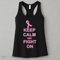 Breast Cancer Keep Calm And Fight On Women's Tank Top thumb 3
