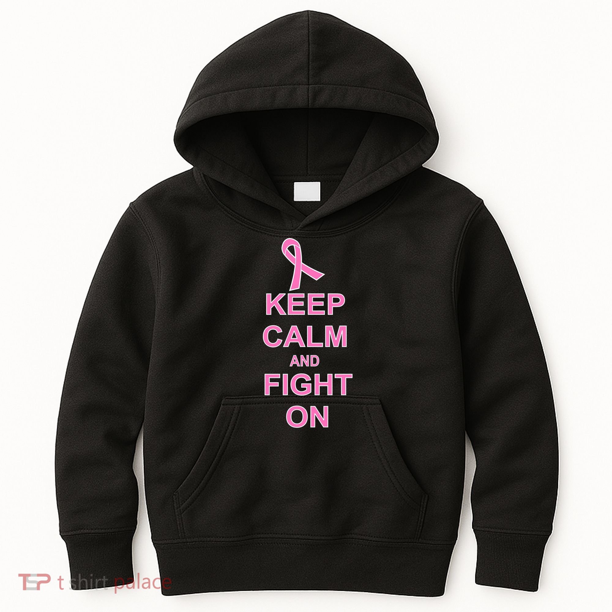 Breast Cancer Keep Calm And Fight On Kids Hoodie