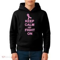 Breast Cancer Keep Calm And Fight On Kids Hoodie thumb 4