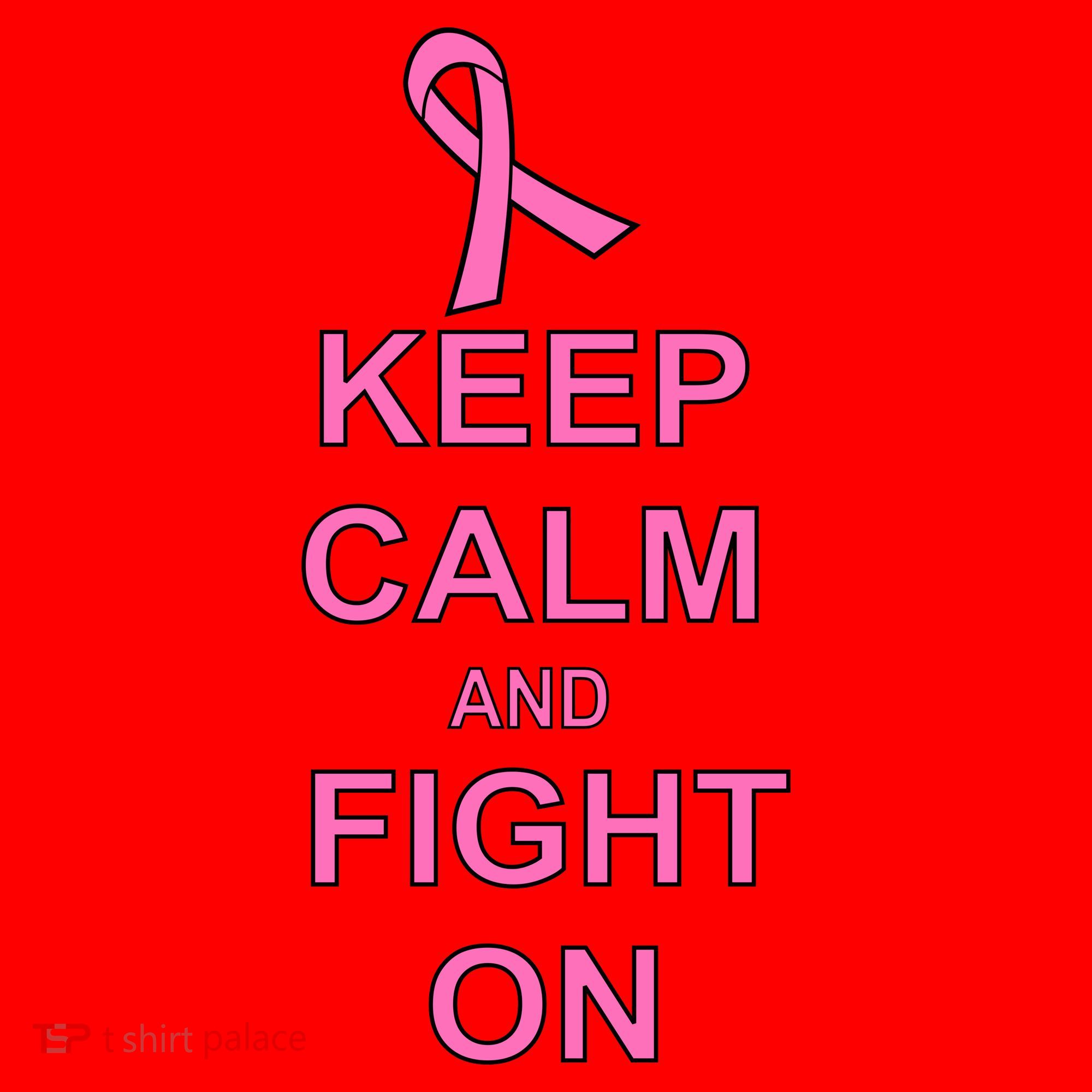 Breast Cancer Keep Calm And Fight On Santa Hat
