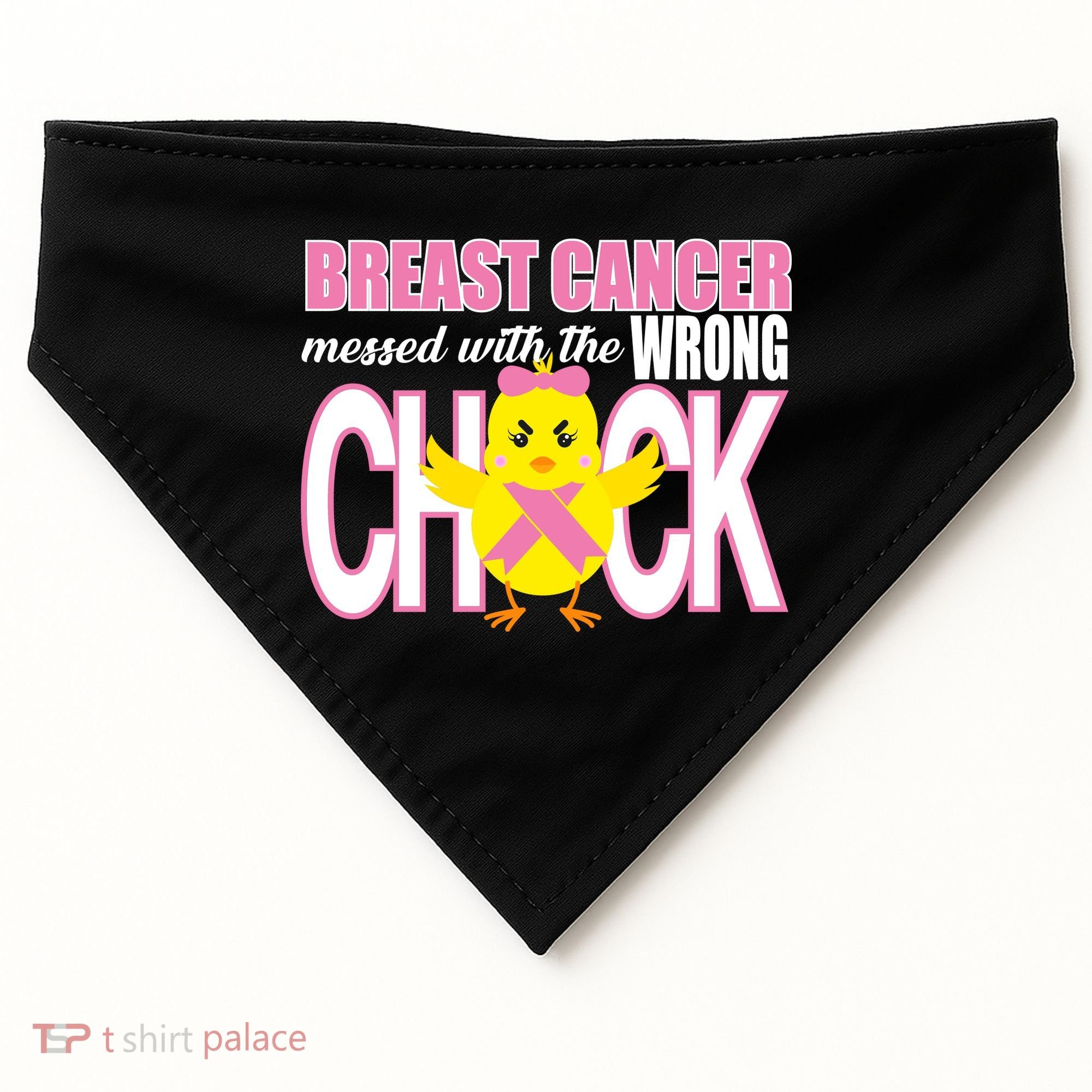 Breast Cancer Messed With The Wrong Chick USA-Made Doggie Bandana