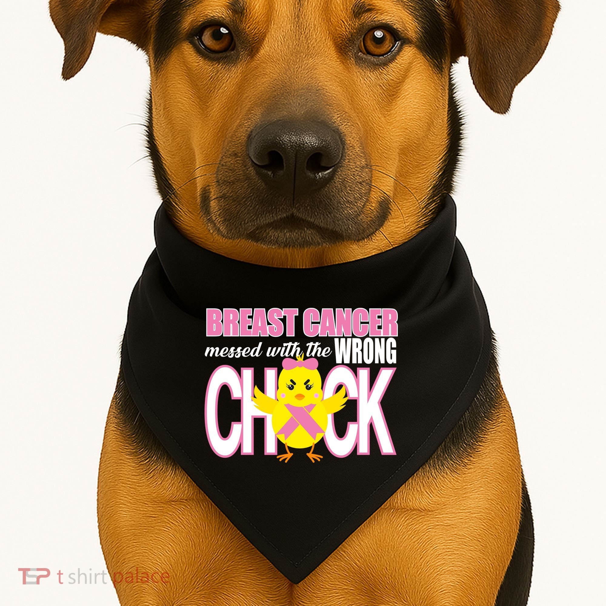 Breast Cancer Messed With The Wrong Chick USA-Made Doggie Bandana