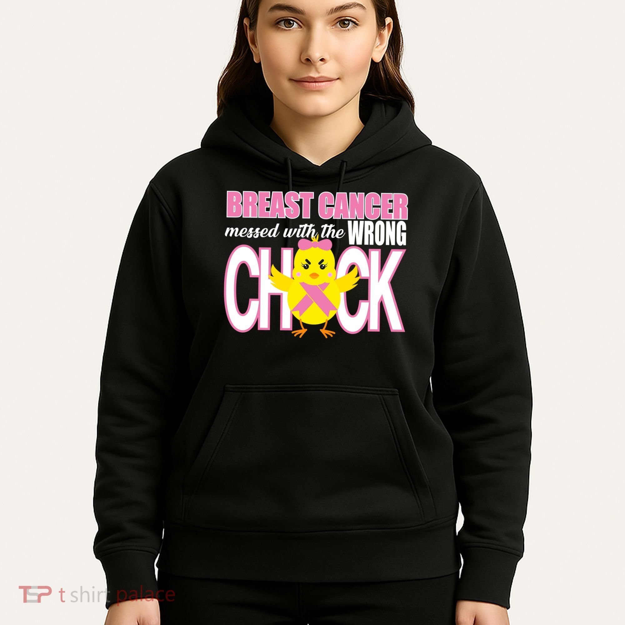 Breast Cancer Messed With The Wrong Chick Hoodie