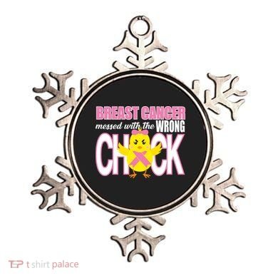 Breast Cancer Messed With The Wrong Chick Ornament
