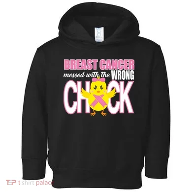 Breast Cancer Messed With The Wrong Chick Toddler Hoodie