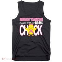 Breast Cancer Messed With The Wrong Chick Tank Top thumb 0