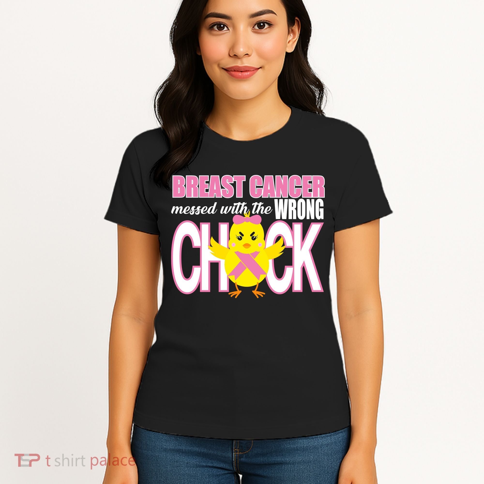 Breast Cancer Messed With The Wrong Chick Women's T-Shirt