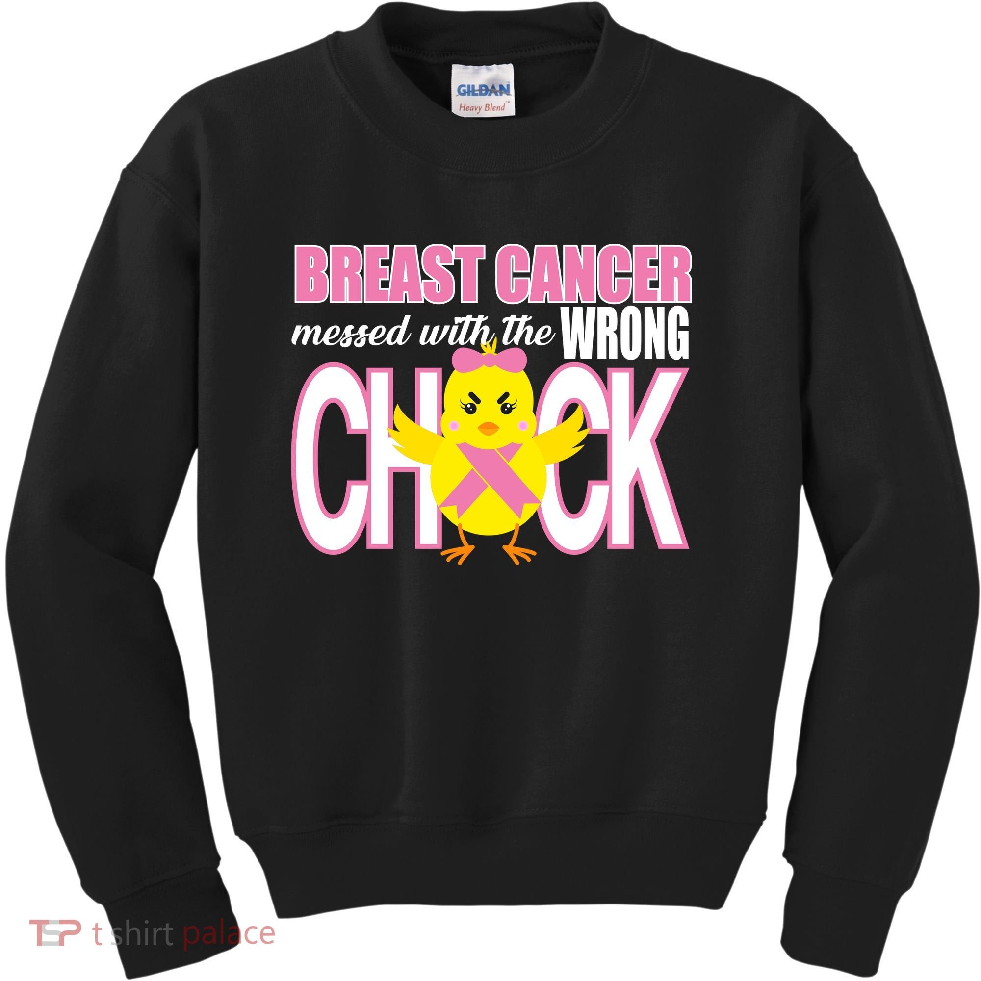 Breast Cancer Messed With The Wrong Chick Kids Sweatshirt