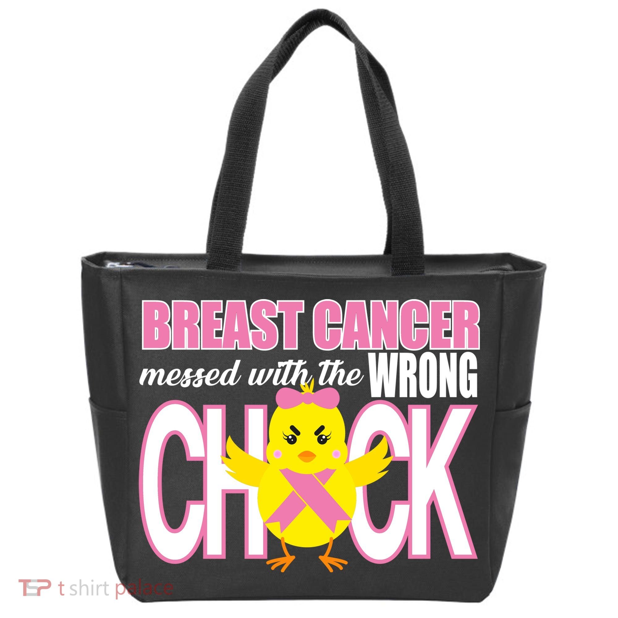 Breast Cancer Messed With The Wrong Chick Tote Bag