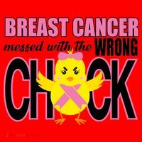Breast Cancer Messed With The Wrong Chick Santa Hat thumb 1