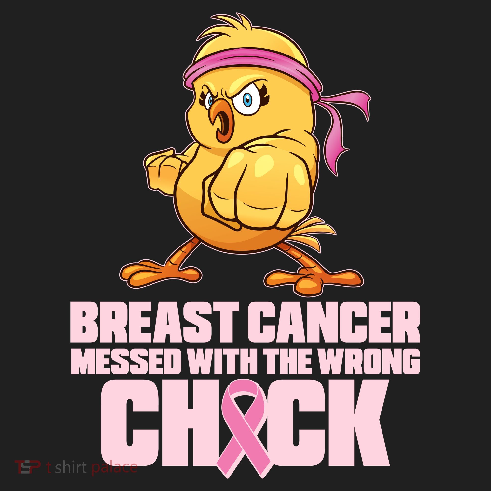 Breast Cancer Messed With The Wrong Chick Funny Women's Sweatshirt