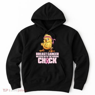 Breast Cancer Messed With The Wrong Chick Funny Hoodie