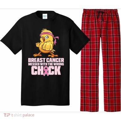 Breast Cancer Messed With The Wrong Chick Funny Pajama Set