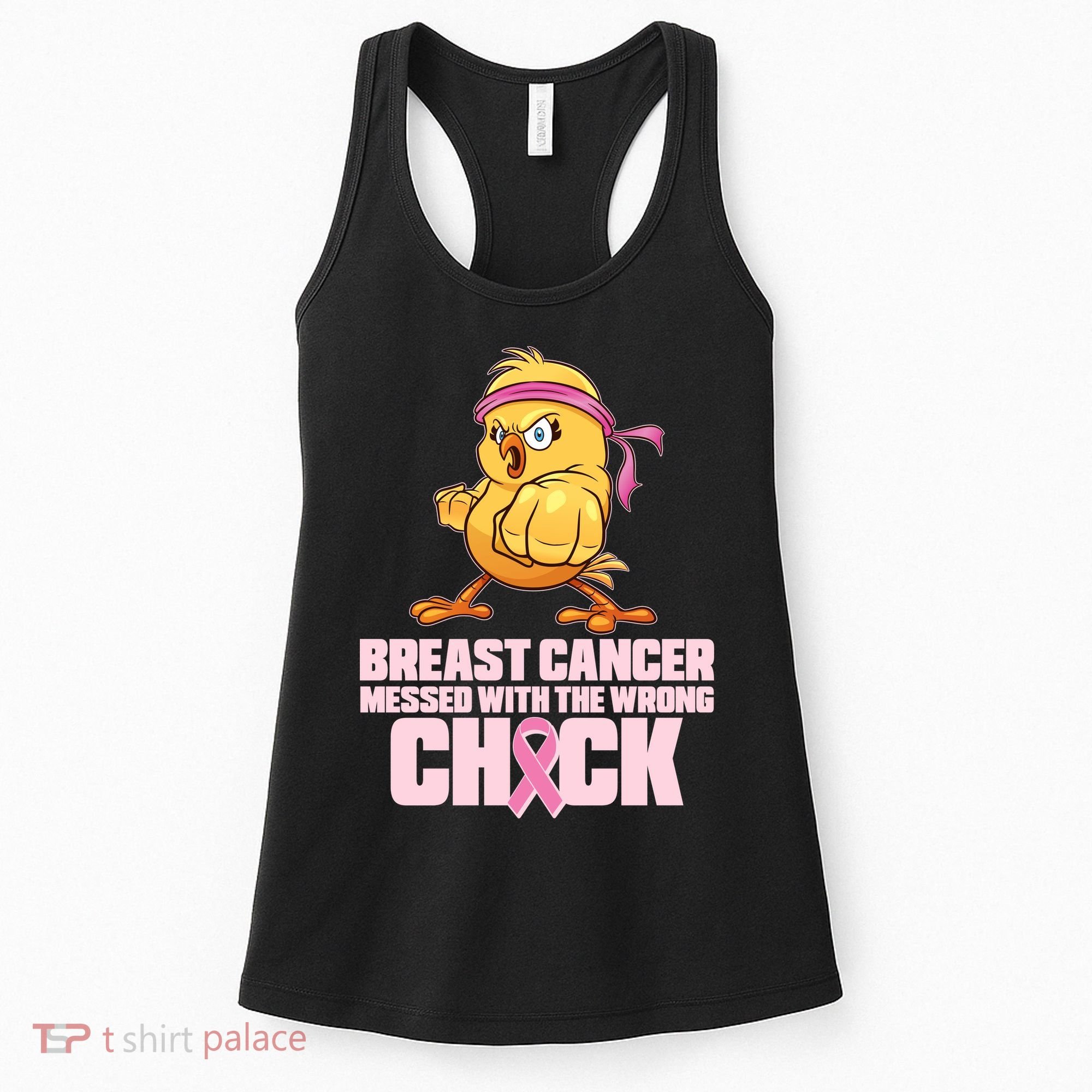 Breast Cancer Messed With The Wrong Chick Funny Women's Tank Top