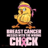 Breast Cancer Messed With The Wrong Chick Funny Women's Tank Top thumb 5