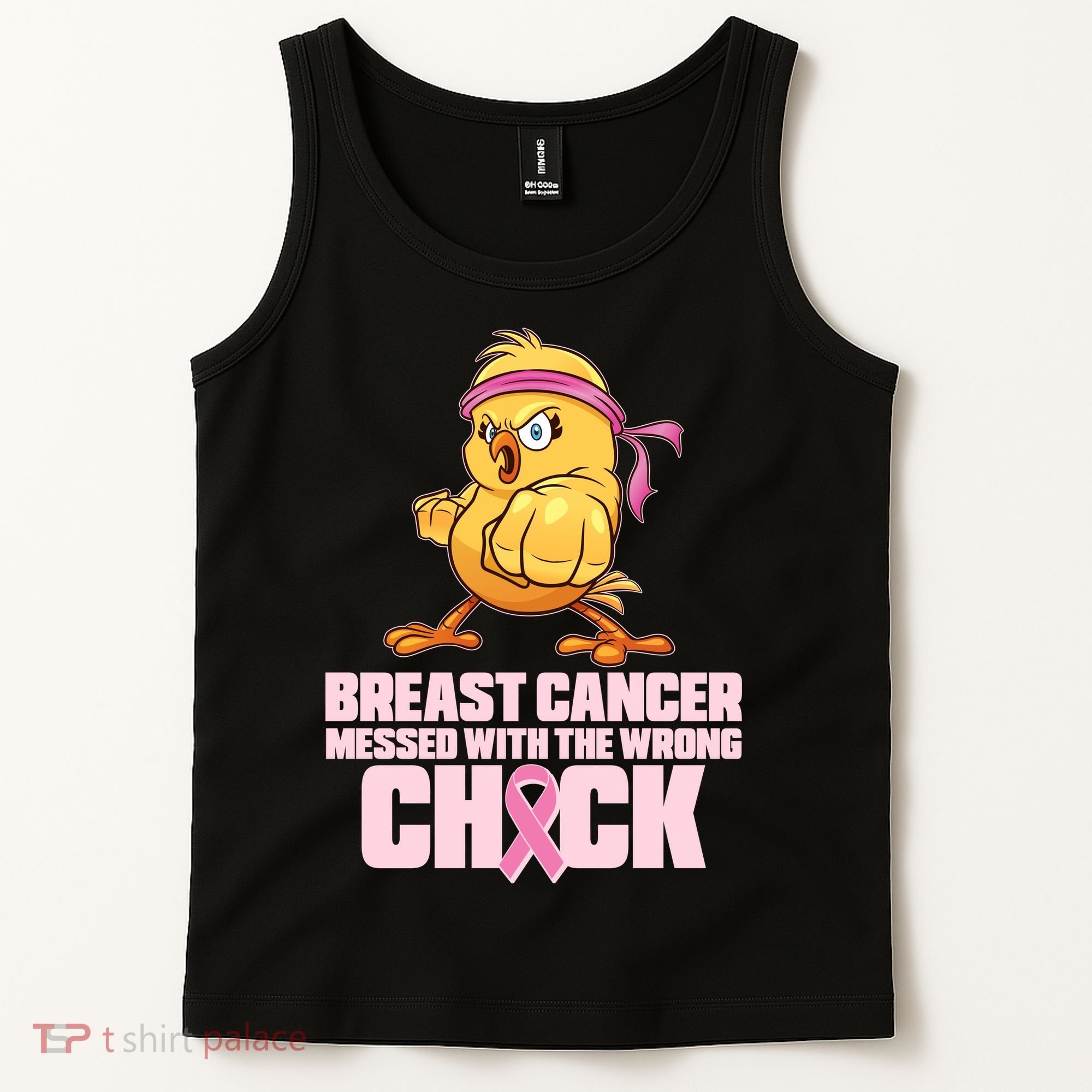 Breast Cancer Messed With The Wrong Chick Funny Tank Top